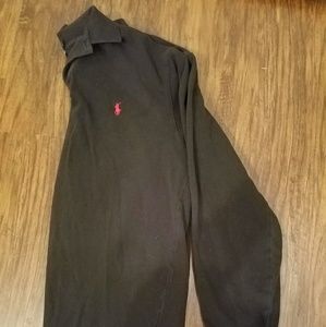 Black polo golf shirt